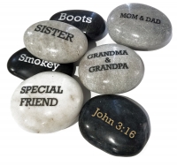 You Rock! Personalized Natural Polished Stone Paper Weight Rock (Each)