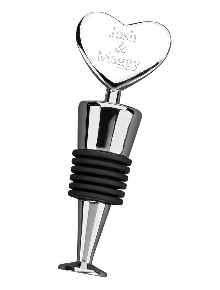 Personalized Heart Wine Bottle Stopper