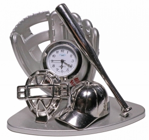 Custom Mini Baseball Player Gear Table Clock