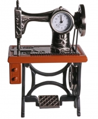 Custom Mini Metal Sewing Machine Desk Clock