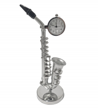 Custom Metal Alloy Mini Saxophone Office Table Clock