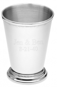 Personalized Matte Silver Mint Julep Cup