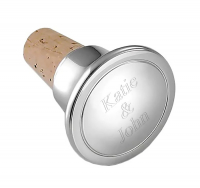 Engraved Silver Round Bottle Stopper
