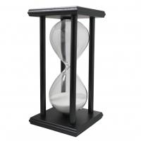Personalized Black Wooden Hourglass Sand Timer (60 Minutes)