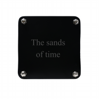 60-Minutes Black Wood Hourglass Sand Timer with Polished Metal Rods