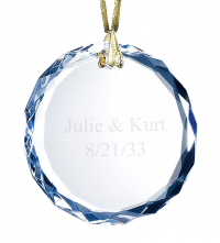 Round Gem Cut Optic Crystal Ornament*