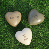 Natural Hand-carved Heart Stone Paper Weight