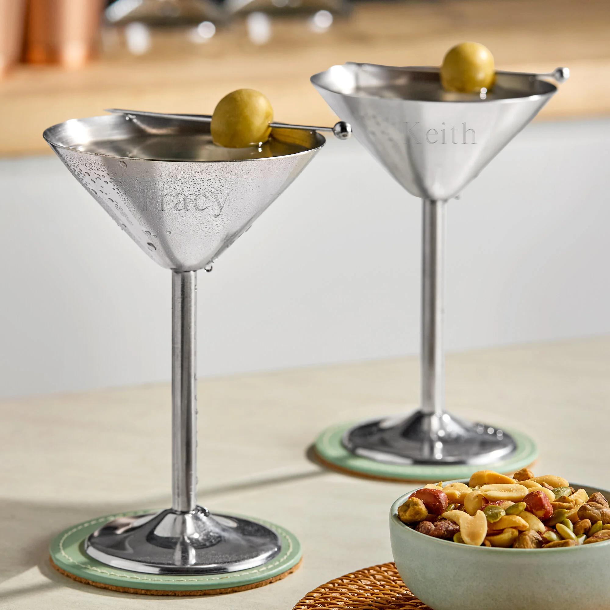 Polished Stainless Steel Martini Glass: HansonEllis.com