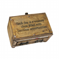 Personalized Wood Treasure Map Chest Box