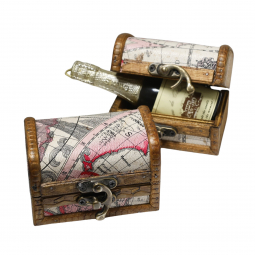 Personalized Wood Treasure Map Chest Box