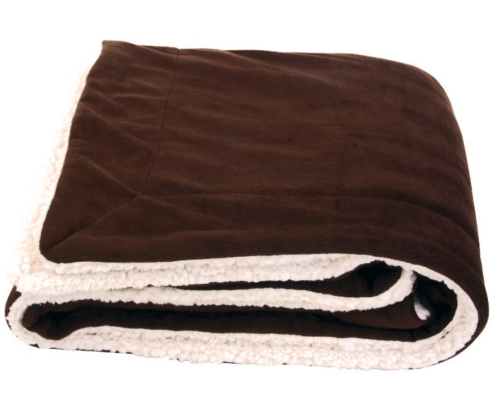 Custom Chocolate Brown Micro Plush Throw Sherpa Blanket Inner Faux Lambswool Hansonellis Com