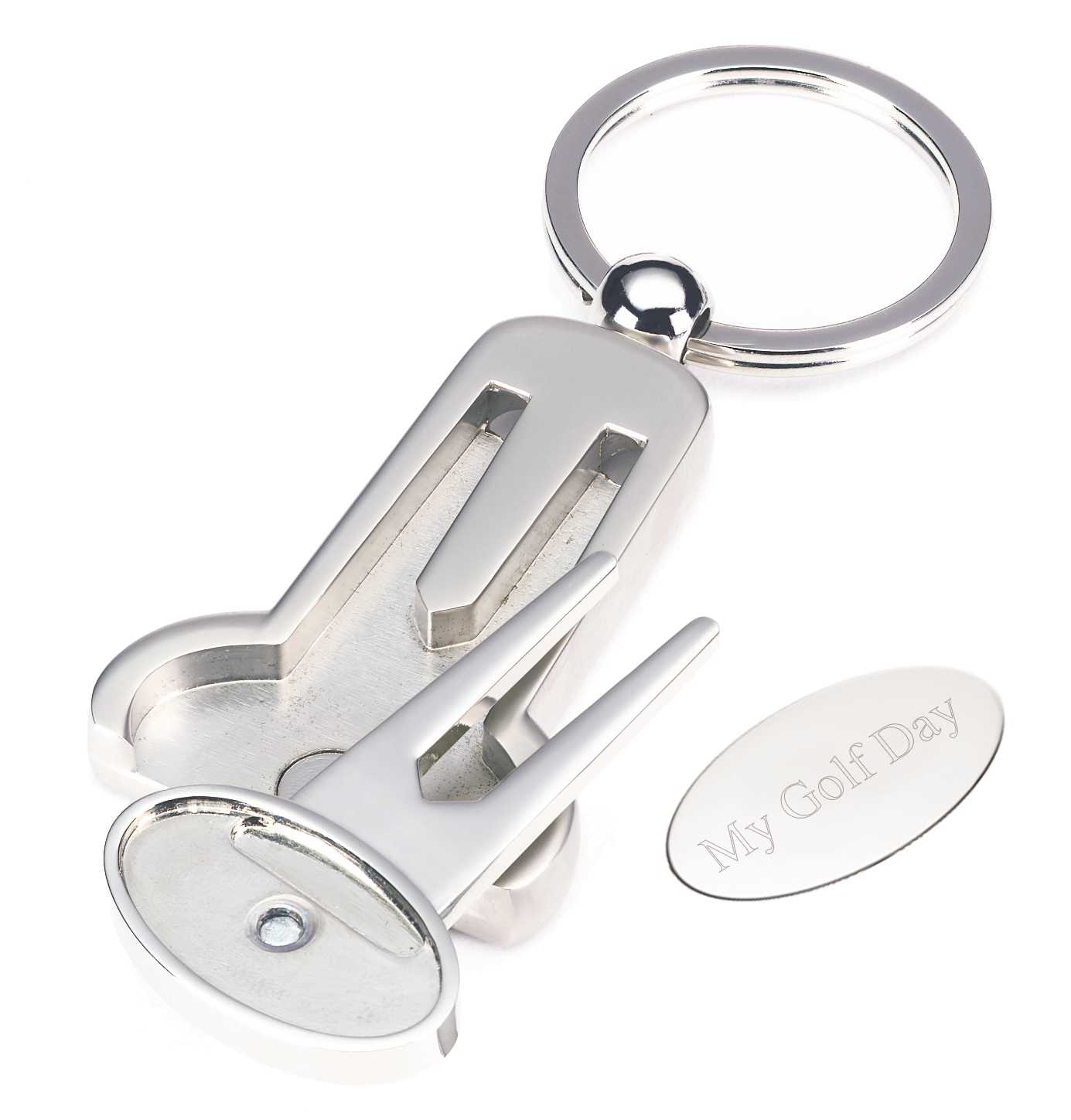 Personalized Detachable Silver Keychain