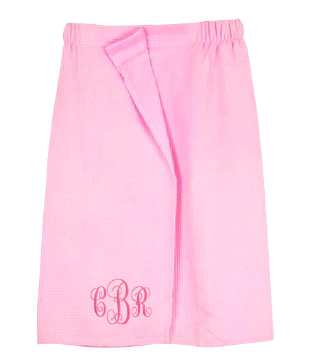 Soft Hot Pink Luxury Women's Waffle Weave Bath Towel Spa Wrap (Hot