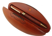 Rosewood Football Pen Holder Sports Achievement Award