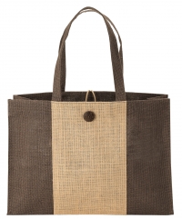 Eco-Friendly Two-Tone Jute Tote Bag