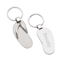 Beach Flip Flop Keychain Ring Holder