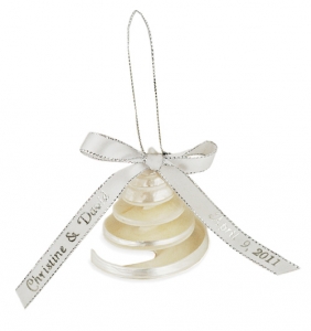 Ribbon Beach Seashell Bell Ornament Favor