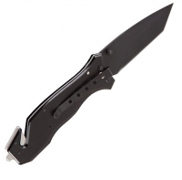 Black Stainless Steel Blade Multi-Tool Built Clip Pocket Knife