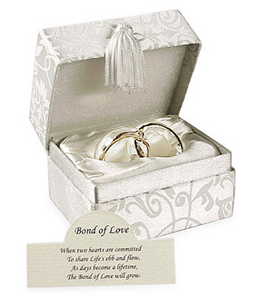 Interlocking Glass Wedding Bands With Poem*