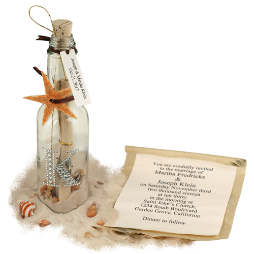 Celebrity Starfish Message in a Bottle (Optional Rhinestone Monogram)*