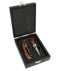 Classic 2 Piece Wine Set in Black Wood Box*