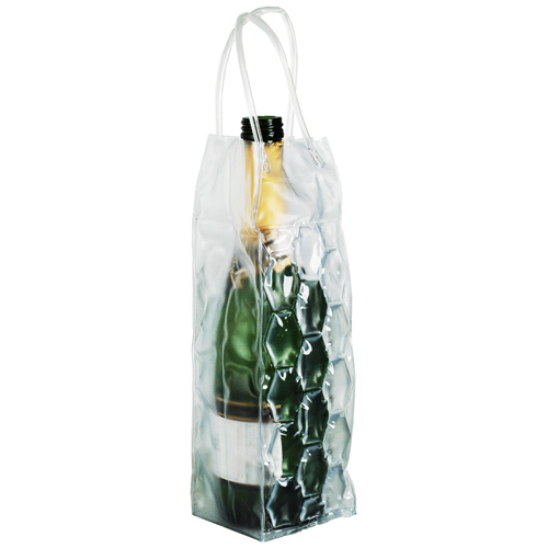 Clear Frosted Wine Shopping Bags