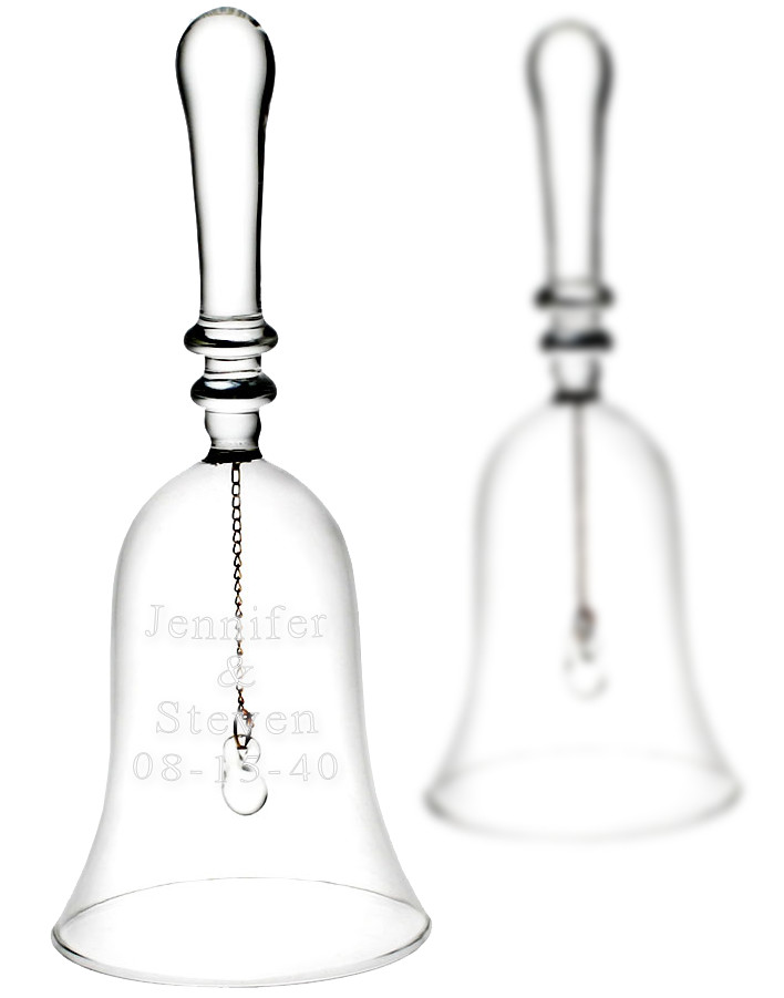 Clear Glass Celebration Dome Hand Bell*