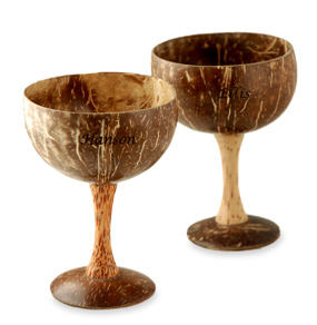 Handmade Personalized Coconut Wine Glass*