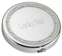 Personalized Rhinestone Compact Mirror*