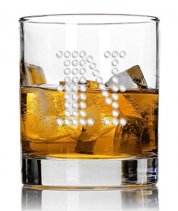 Whiskey/Bourbon Weighted Bottom Glass (Optional Personalized Crystal Rhinestones)