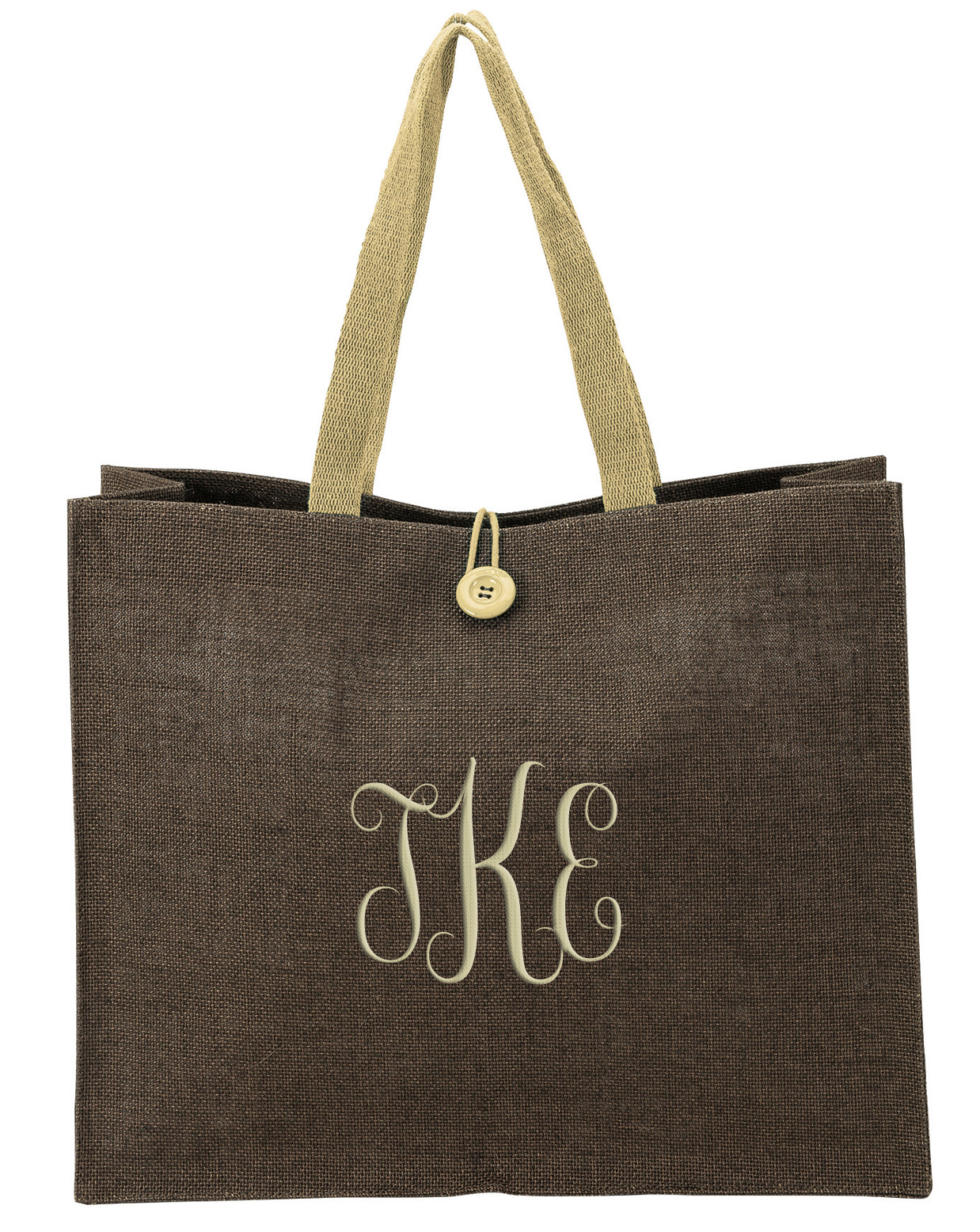 Natural Eco Large Jute Bag with Interior Pocket