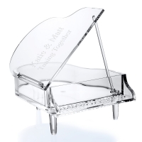 Clear Concert Grand Piano Trinket Box