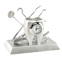 Professional Dentist Tools Achievement Award Mini Desktop Clock