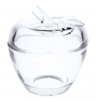 Custom Clear Glass Apple Trinket Box