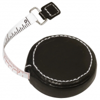 Round Cowhide Leather Locking Measure & Press-Release Tape Measure*