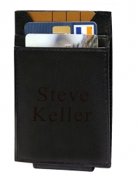 Black Lamb Skin RFID Protected Slim Money & Credit Card Magnetic Money Clip