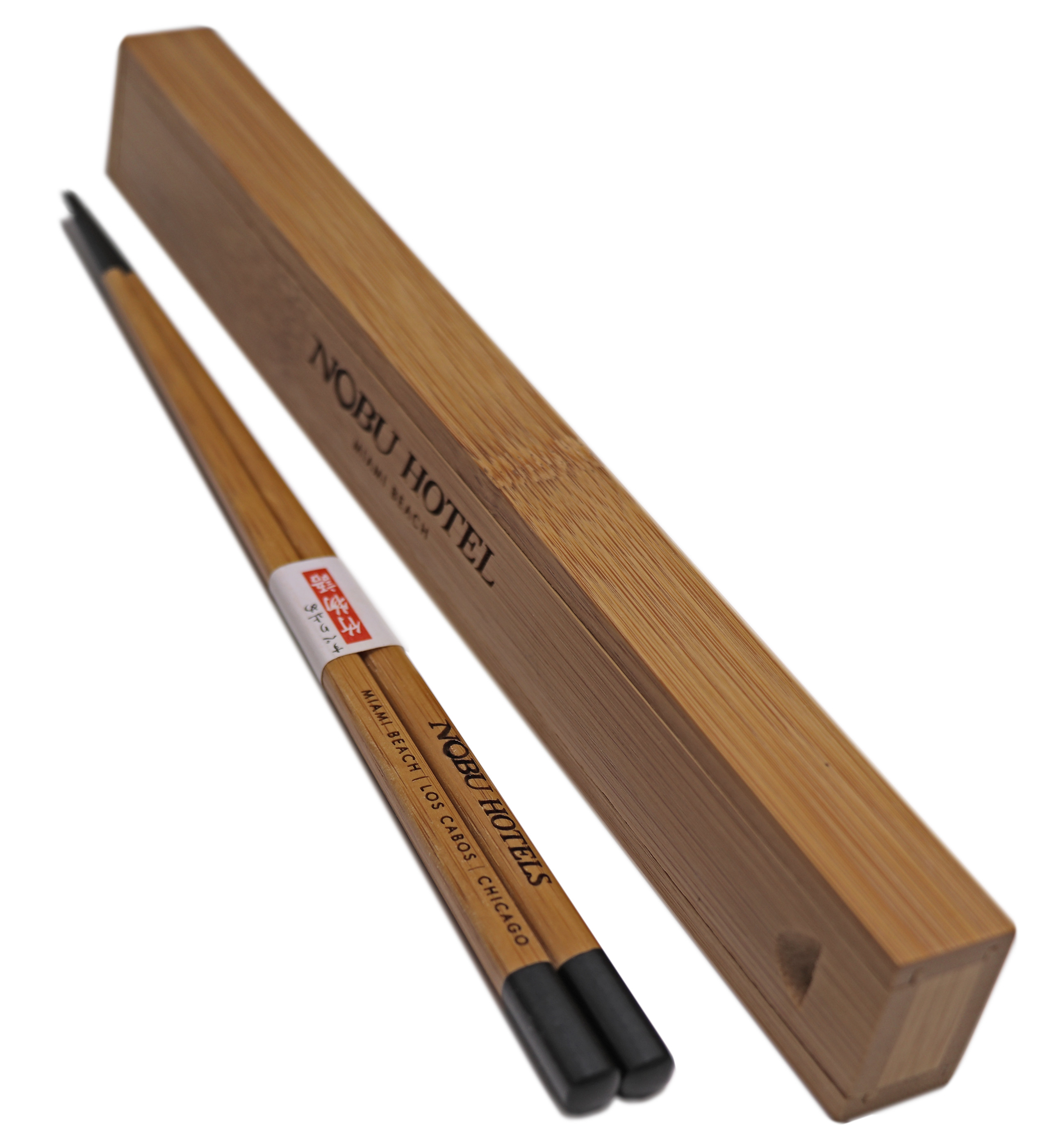 Personalized and engraved Chinese chopsticks made from dark hard