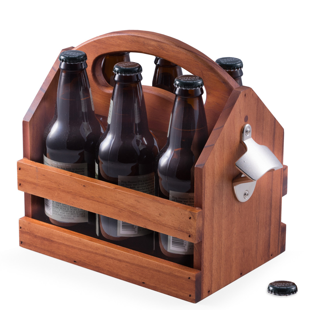 Personalized Beer Caddy, Wooden Beer Carrier With Bottle Opener, Travel  Drink Caddy, Custom Six Pack Holder Wooden Tote, Beer Lover Gifts 