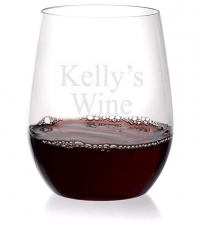 Slender Stemless Wine Drinking Glass