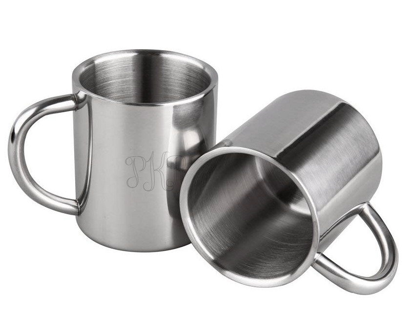 Double-Walled Polished Stainless Steel Drinking Cup