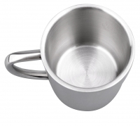 Double-Walled Polished Stainless Steel Drinking Cup