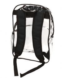 Multiple Compartment Transparent Backpack w/ Side Mesh Bottle Holder