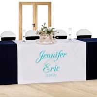 Bride & Groom Custom Wedding Table Runner