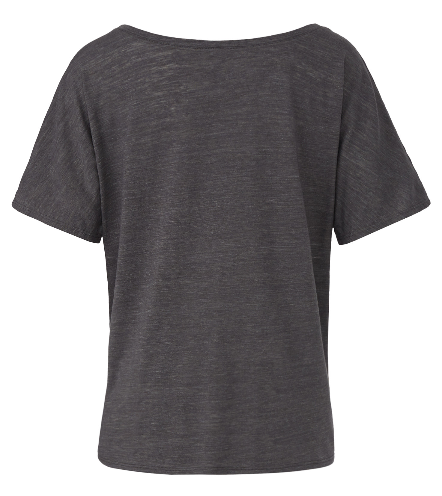 Custom Women's Grey Slouchy Crystal Rhinestones Fashion Tee Shirt