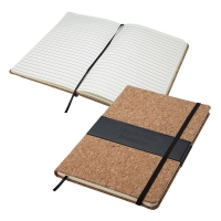 Natural Cork Leatherette Journal Lined Paper with Bookmark Elastic Closure