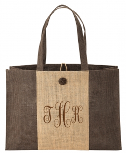 Eco-Friendly Two-Tone Jute Tote Bag