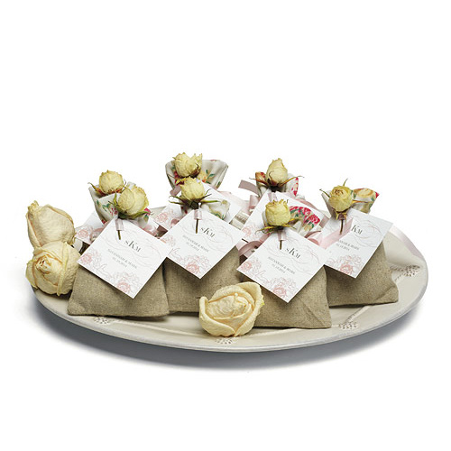 English Tea Rose Linen Candy Bag*