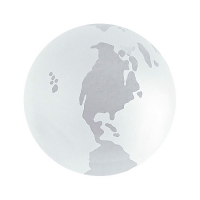 Crystal World Global Achievement Award with Rosewood Base (2 Piece)