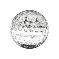 Crystal Desk Name Plate Golf Ball Paper Weight and Pen Desk Stand Set