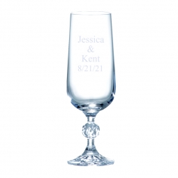 Personalized Crystal Toasting Glass Flute